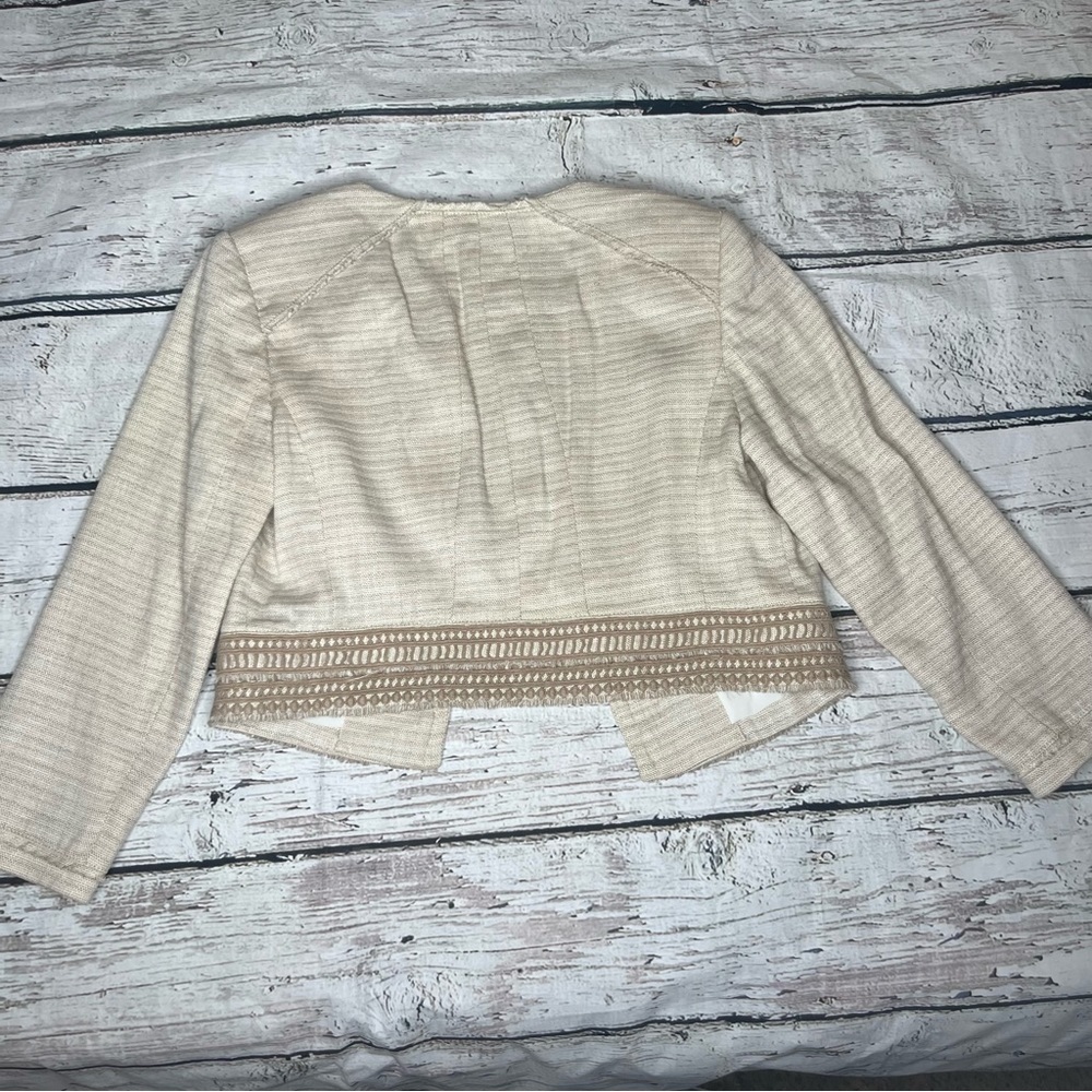 WHBM Natural Tweed Blazer Size 10 - Picture 4 of 12